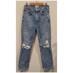 AGOLDE Los Angeles Distressed Blue Jeans